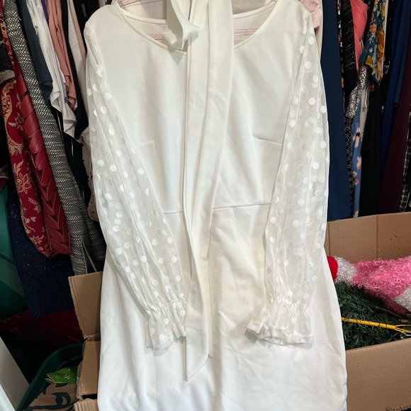 SHEIN bride to be shower dress plus size 2XL ivory - Picture 3 of 9